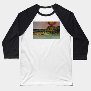Abstract English Countryside Landscape Baseball T-Shirt